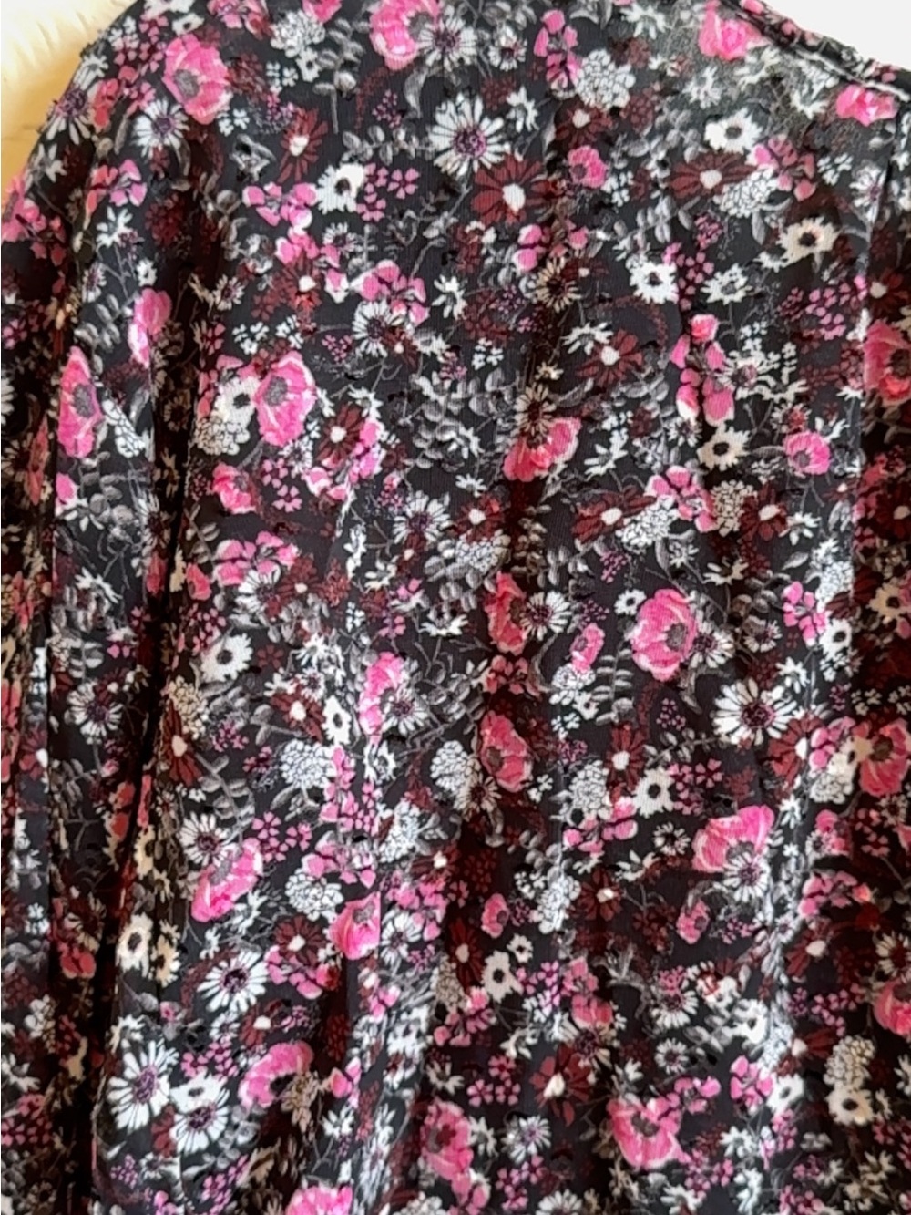 Zara Black dress with Pink Floral Print - Picture 5 of 5